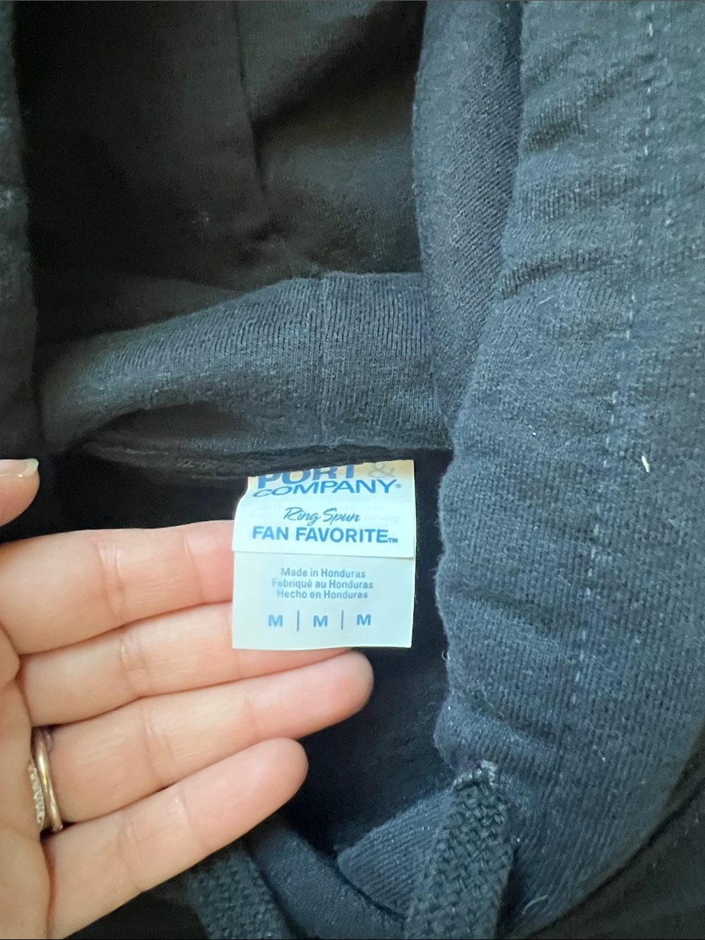 Black Hoodie with Multicolor Positive Message - Picture 5 of 6